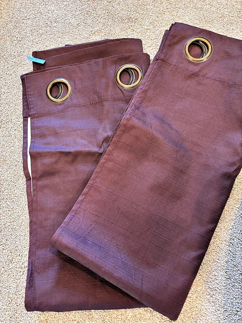 Plum Grommet Curtain Panels NWT